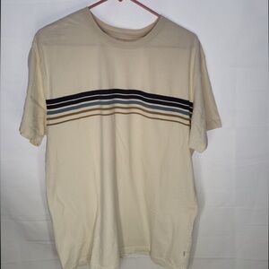 Katin Cream Short Sleeve Tee with Stripes